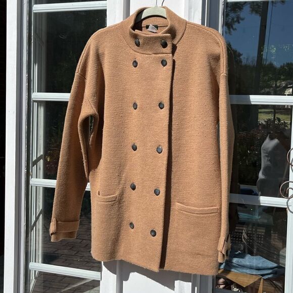 J Crew Merino Wool Double Breasted Sweater Coat - Picture 7 of 7